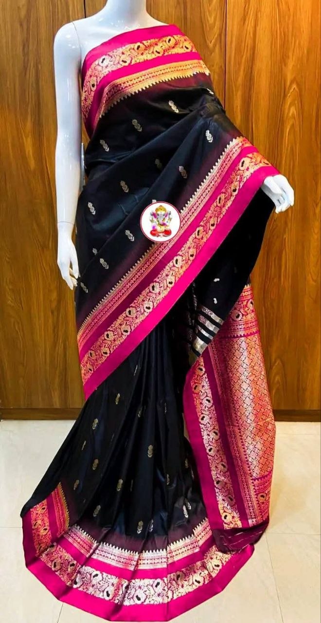 Pure Silk Saree with Original Zari Weaving Saree's with different colors