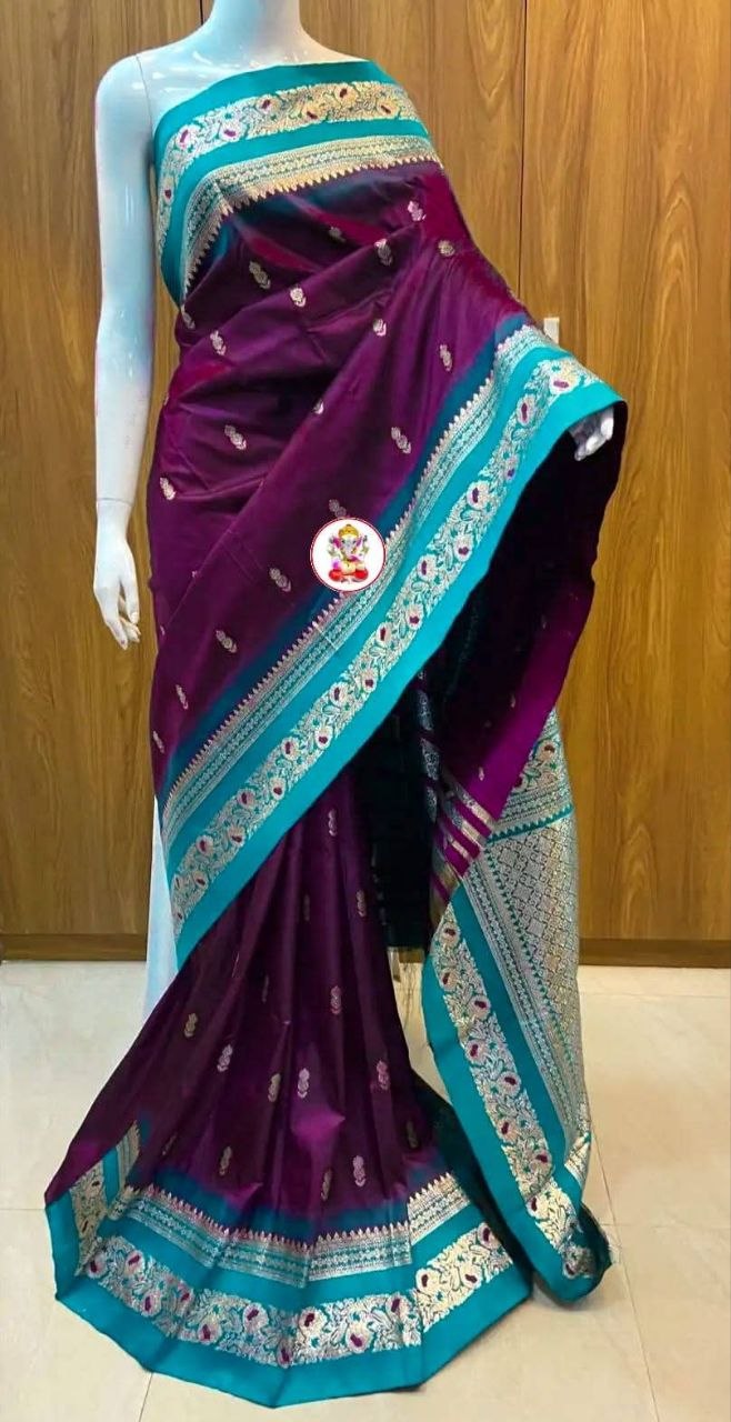 Pure Silk Saree with Original Zari Weaving Saree's with different colors