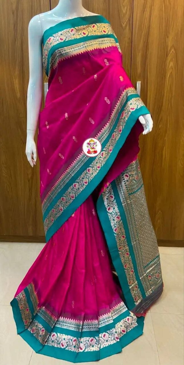 Pure Silk Saree with Original Zari Weaving Saree's with different colors