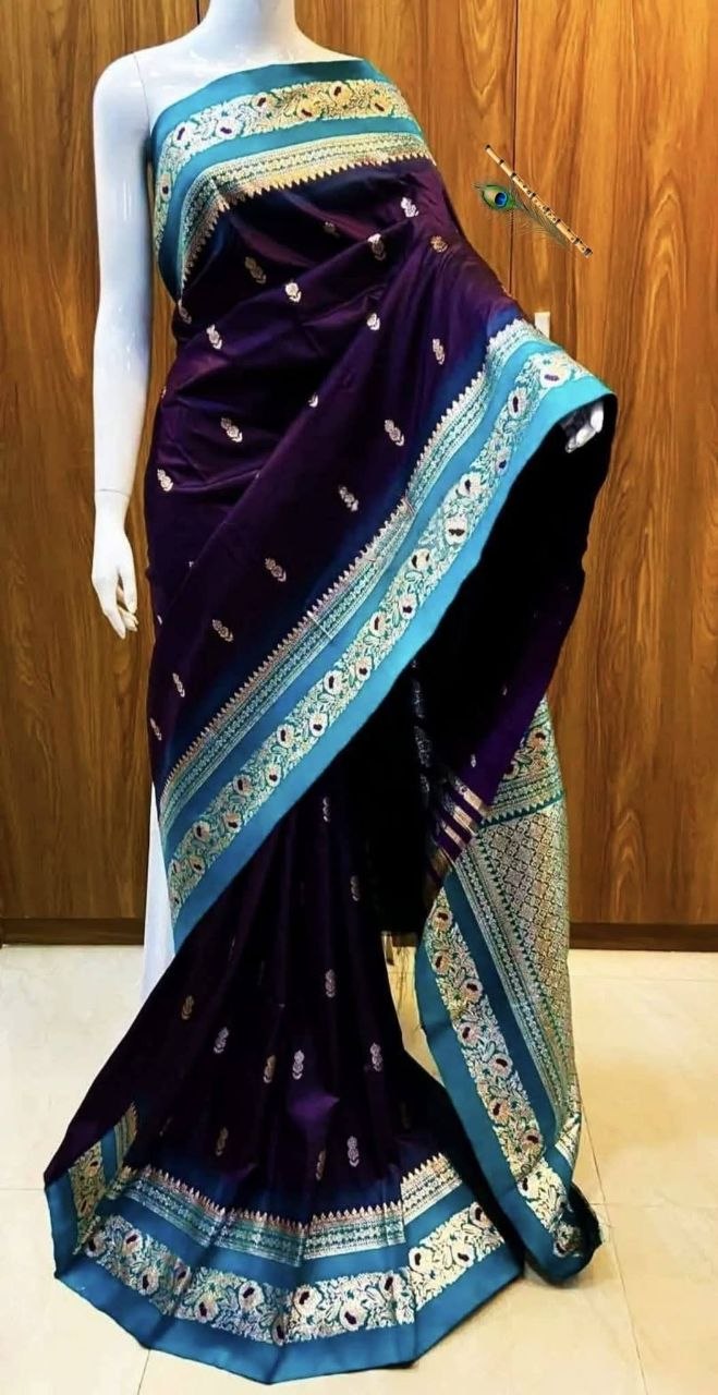 Pure Silk Saree with Original Zari Weaving Saree's with different colors